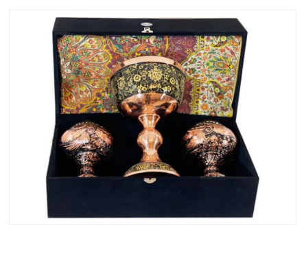 ست شکلات خوری حکاکی و سنگاب تشعیر